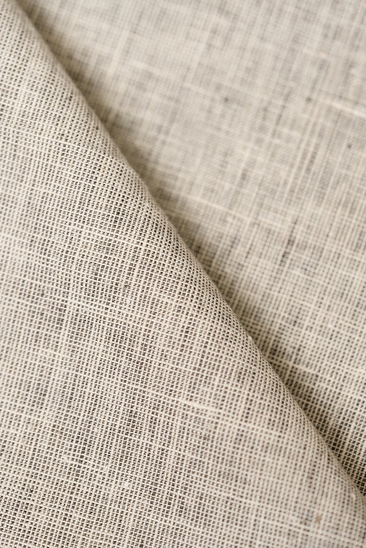 Pure Linen Melange Charcoal Off-White