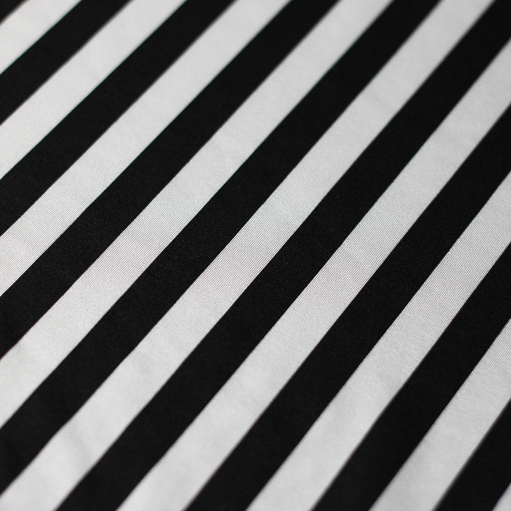 Lucky Stripes Polyester Spandex Fabric - Multi Stripe Print, 58/60" Width (1 Yard)
