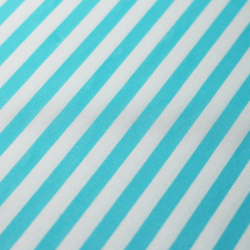 Candy Dots And Stripes Polyester Spandex Fabric - Pastel Pink, Aqua And White, Polka Dots And Stripes, 58/60" Width (1 Yard)