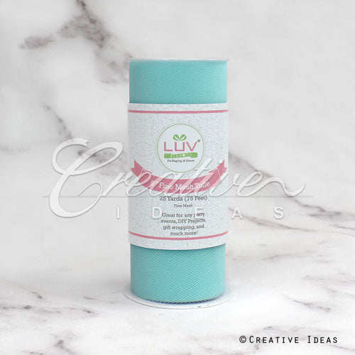 6" Tulle Spool - 25 Yards (Aqua)