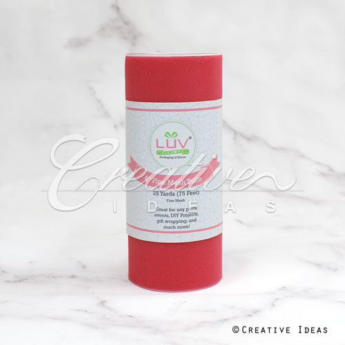 6" Tulle Spool - 25 Yards (Coral)