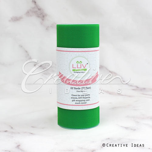 6" Tulle Spool - 25 Yards (Emerald Green)