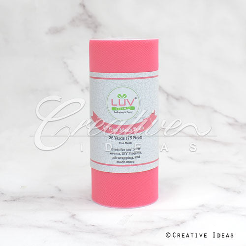 6" Tulle Spool - 25 Yards (Hot Pink)