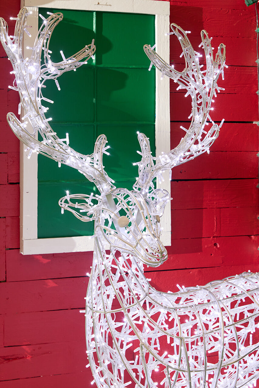 6' Giant Silver Reindeer