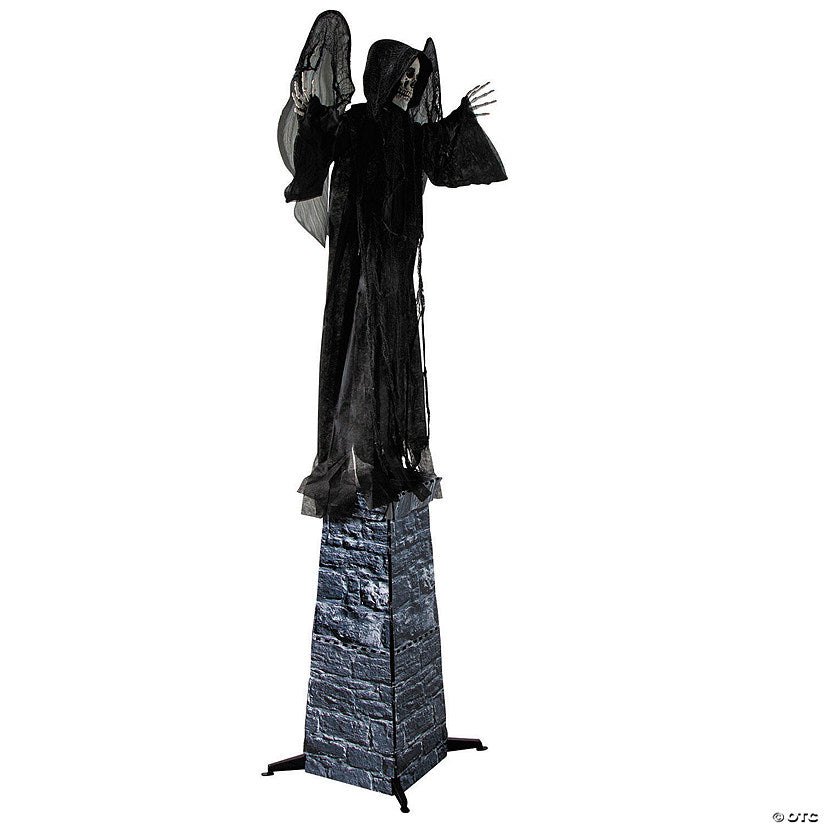 6 Ft. 2 3/4" Skeletal Reaper with Wings Animated Halloween Prop