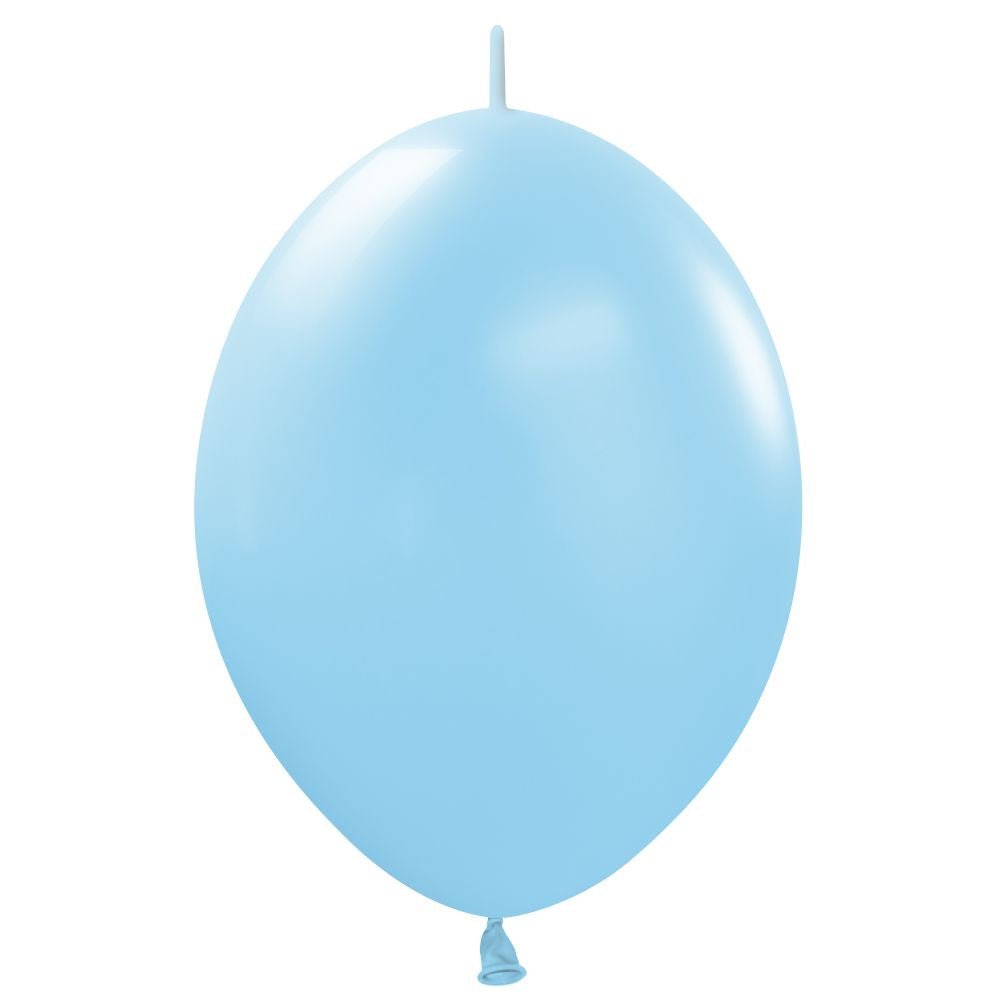 Latex Balloons 6 Inch Sempertex Link-O-Loon Pastel Matte Blue
