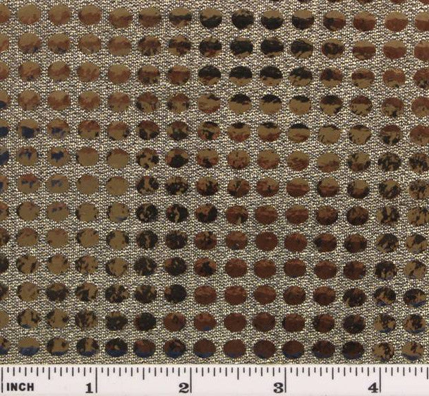 6MM 1 Yard Black & Gold Sequin Fabric Lightweight Apparel, Costume Fabric