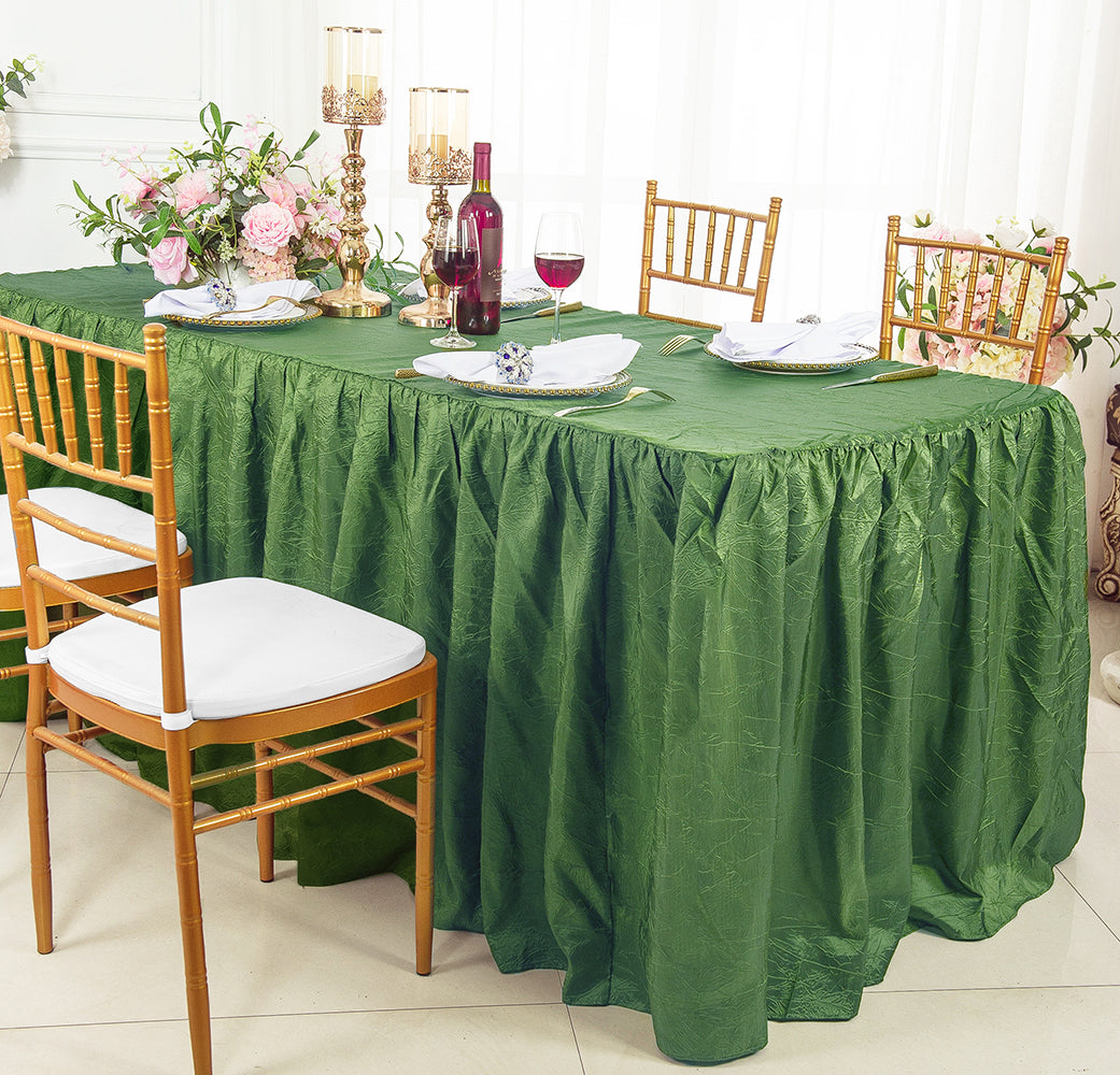 Rectangular Fitted Crushed Taffeta Tablecloth