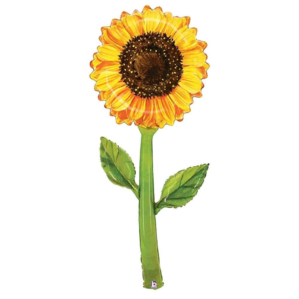 Sunflower Foil Balloon 60 Inch Fresh Pick Watercolor