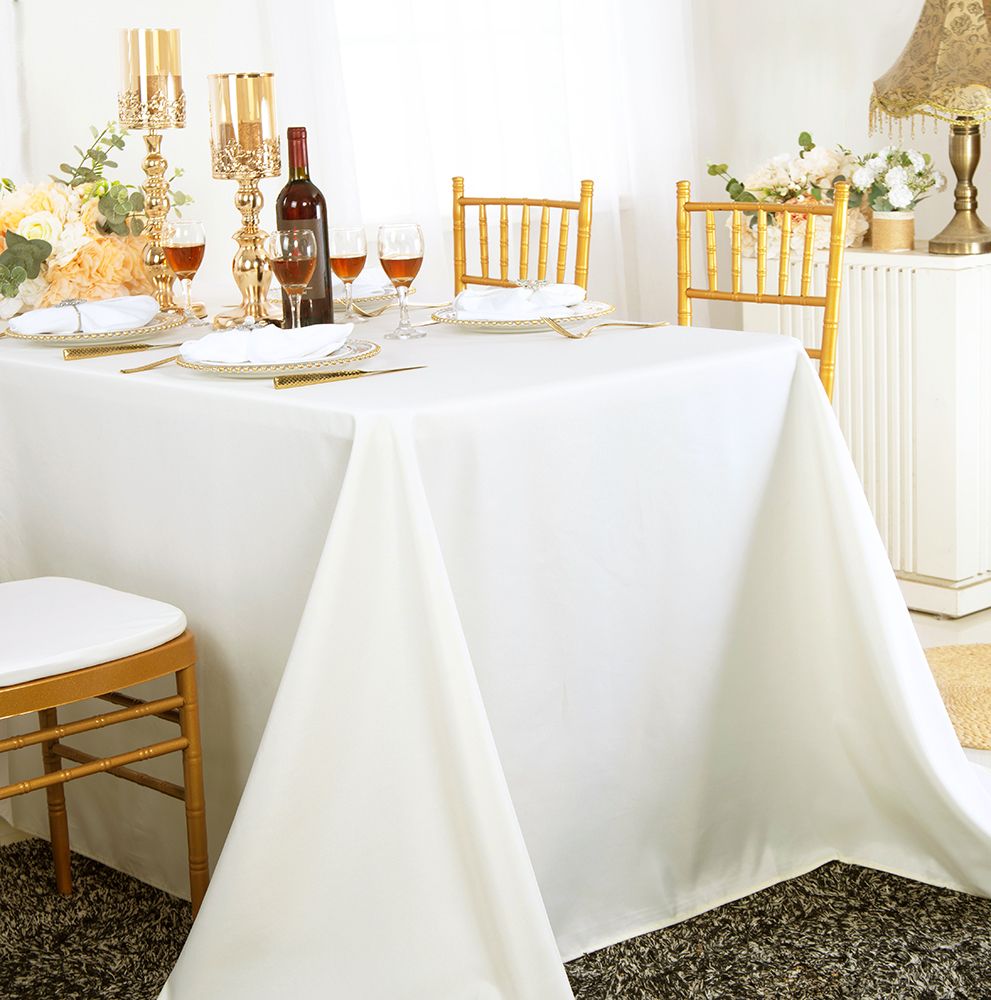Luxury Rectangular Seamless Polyester Tablecloth