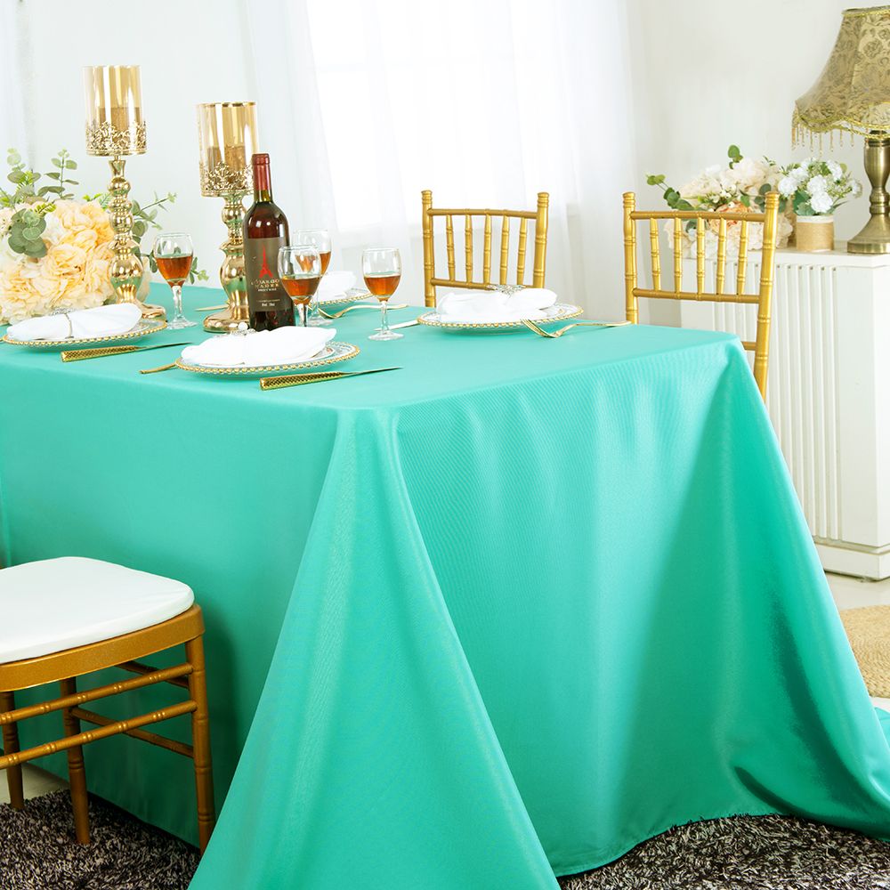 Luxury Rectangular Seamless Polyester Tablecloth