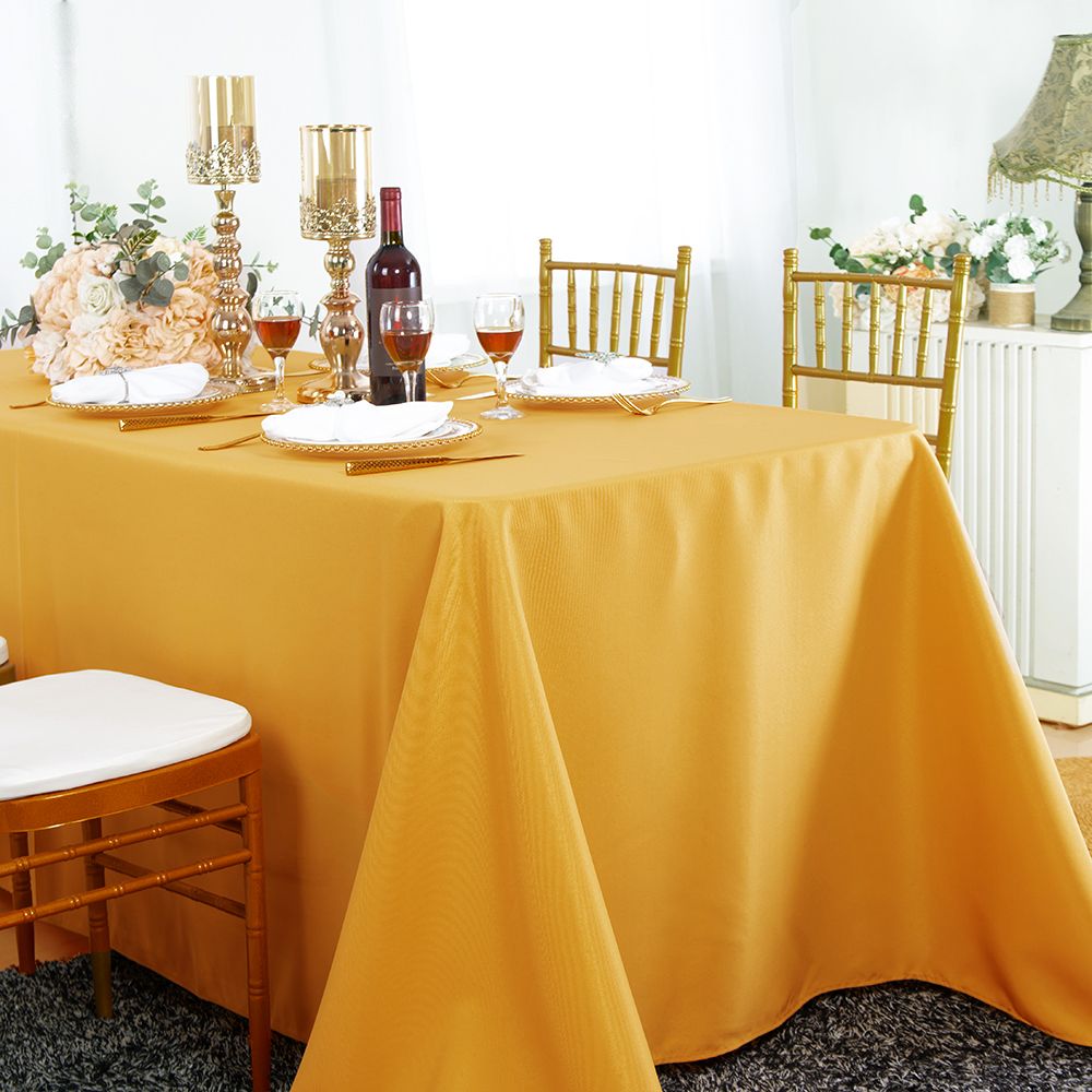 Luxury Rectangular Seamless Polyester Tablecloth