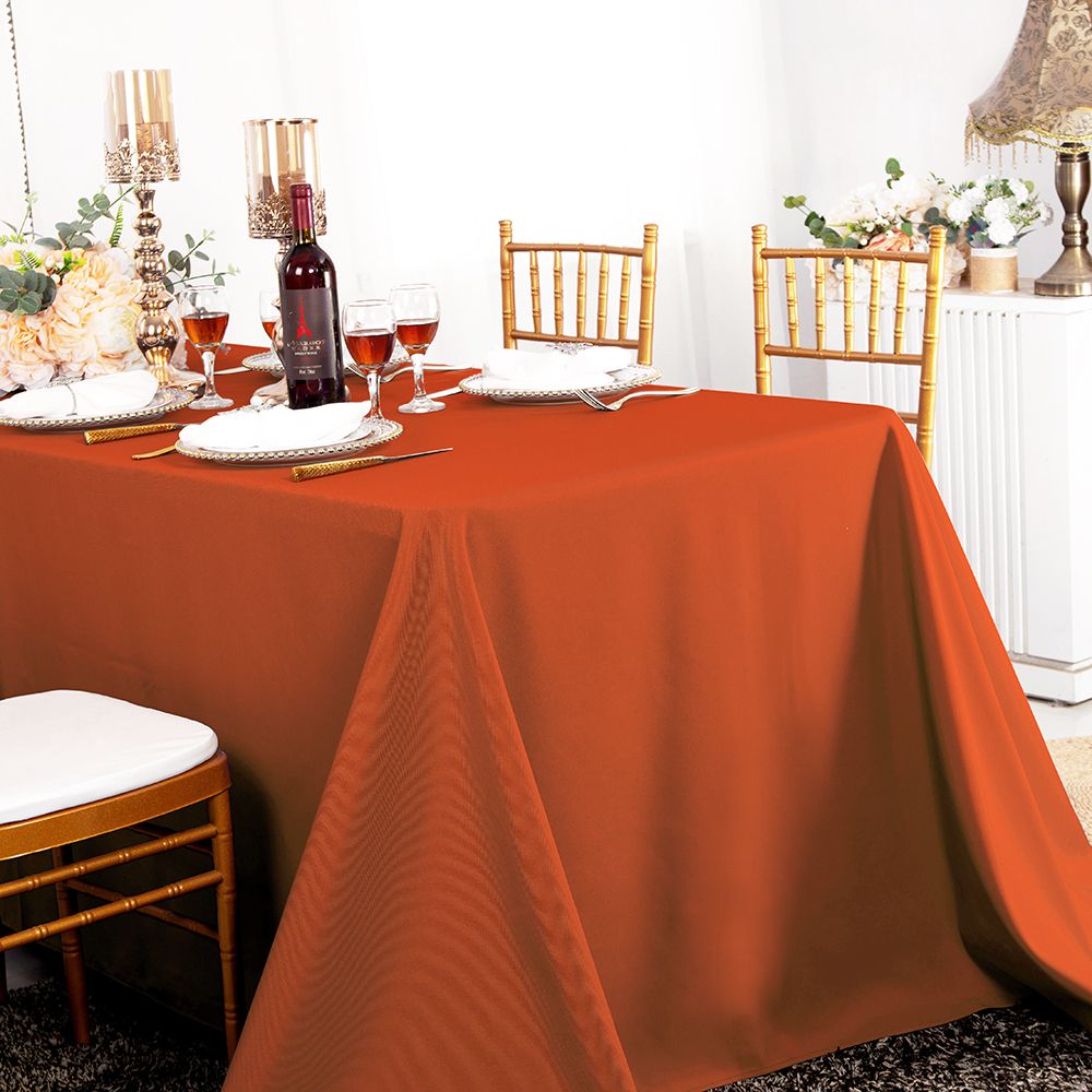 Luxury Rectangular Seamless Polyester Tablecloth
