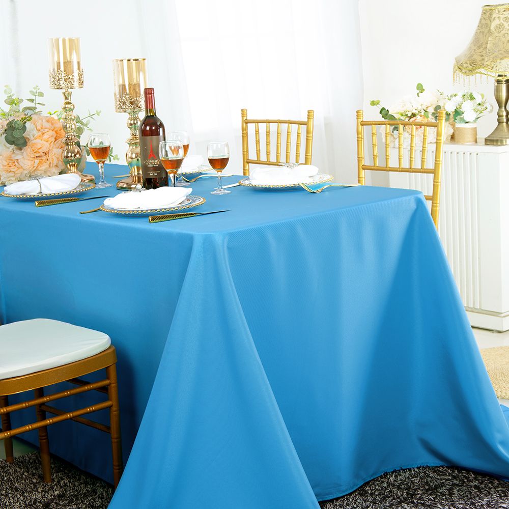 Luxury Rectangular Seamless Polyester Tablecloth