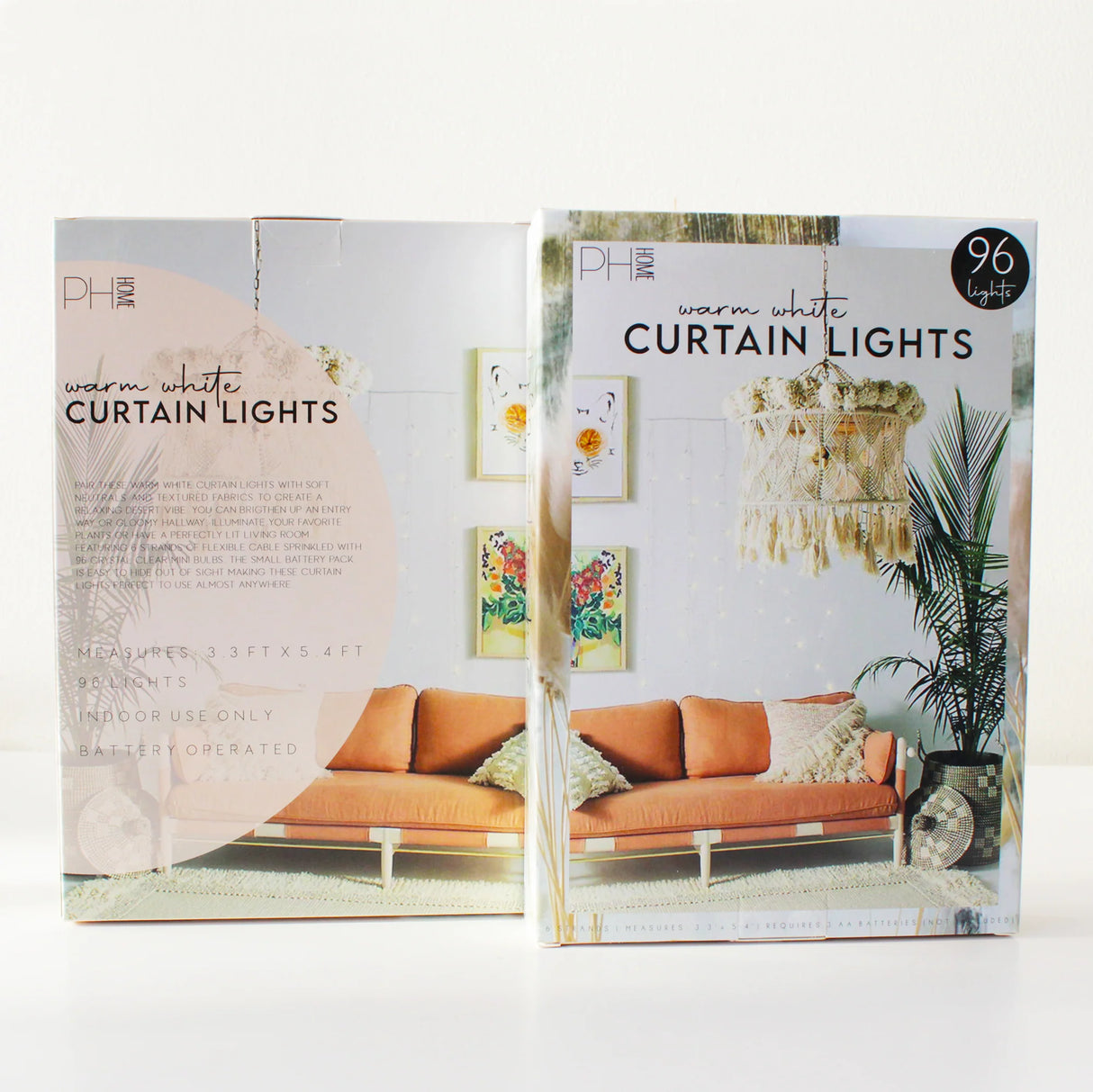 96 LED 6 Strand Battery Operated Halloween Curtain Lights