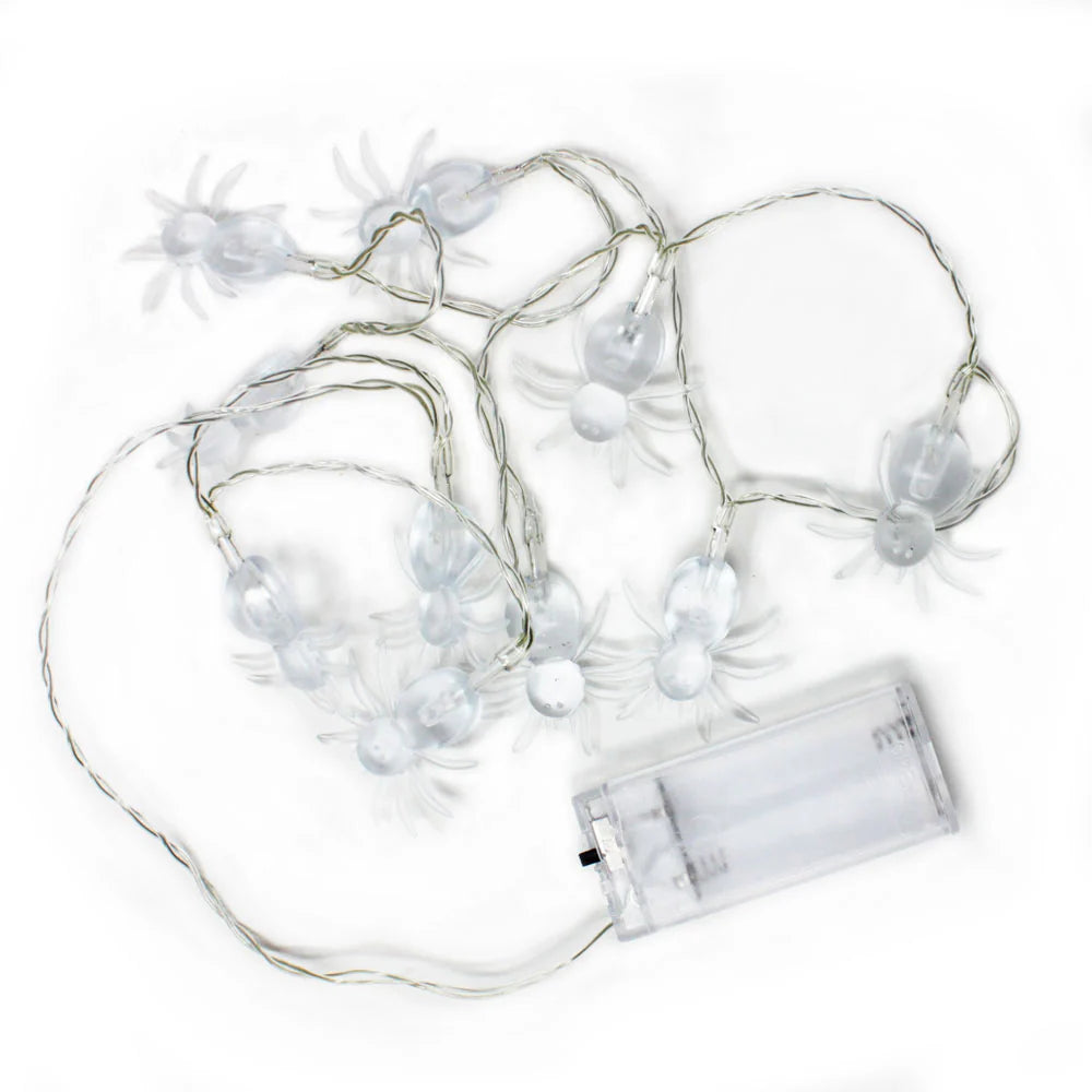 10 LED String Light Spider – Battery Operated, White/Purple