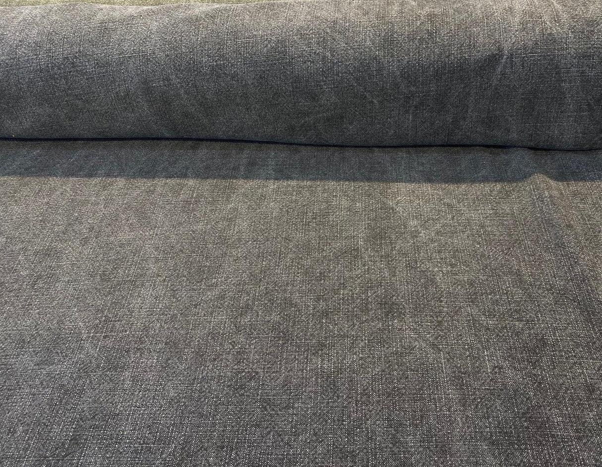 Belgian Linen Drifter Gotham Black Linen Fabric - Shabby Chic, 56" Width (By The Yard)