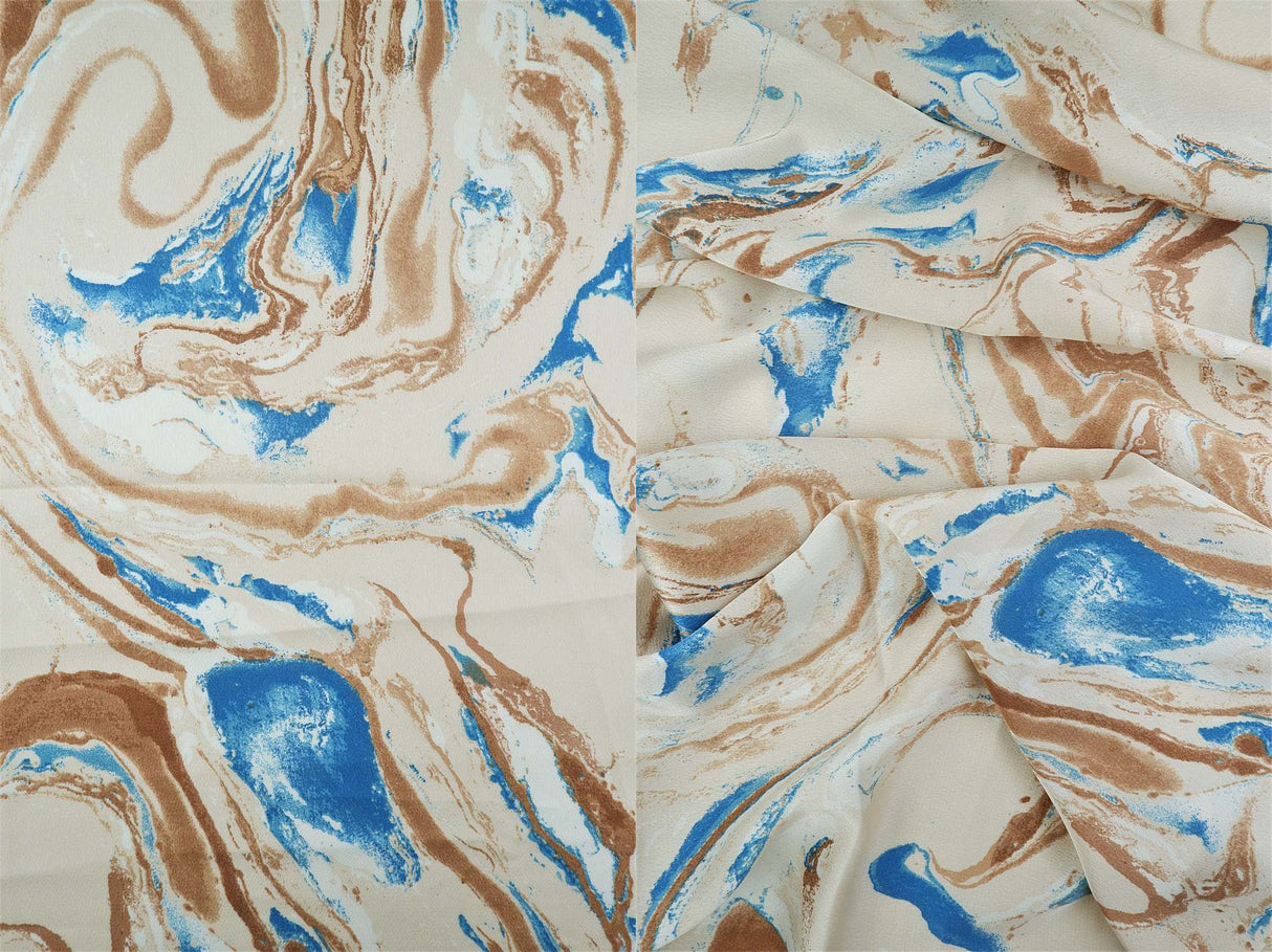 Bubble Satin Marble Print Fabric