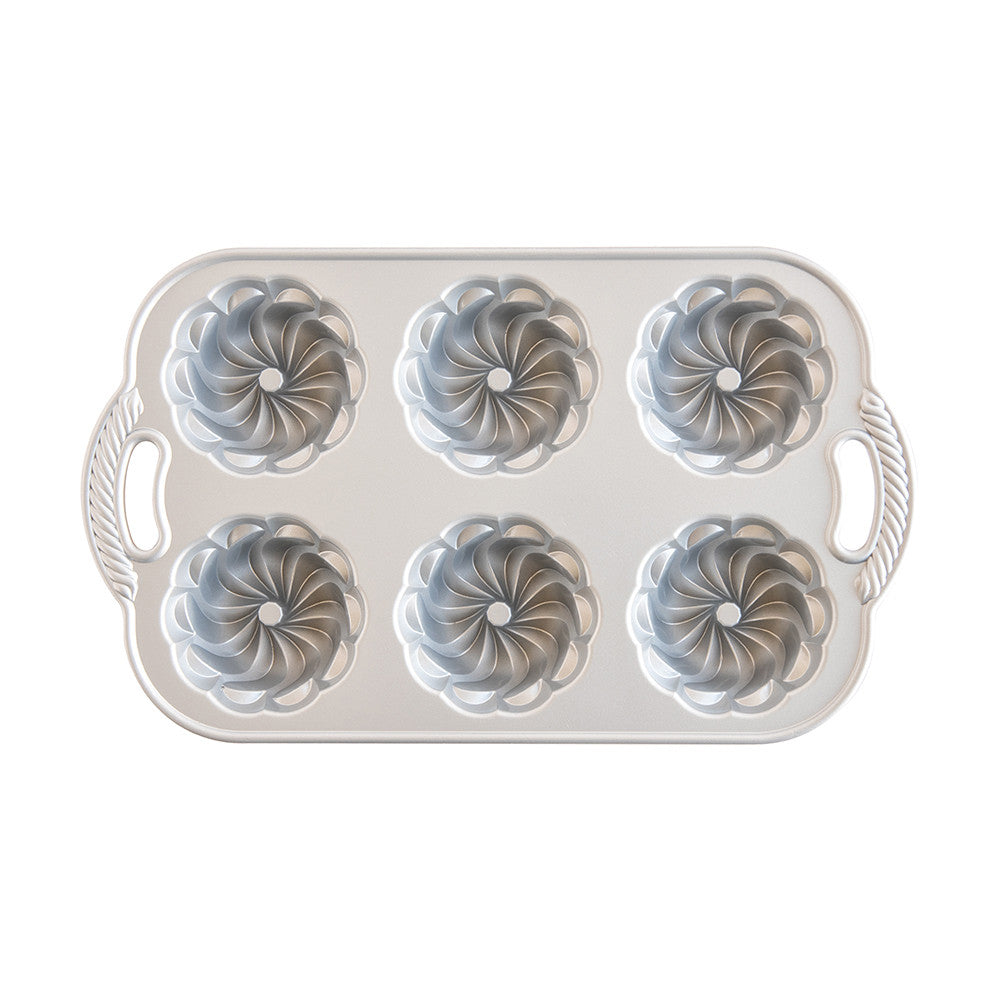 Nordic Ware Pirouette Bundtlette Pan, 6 Cavities