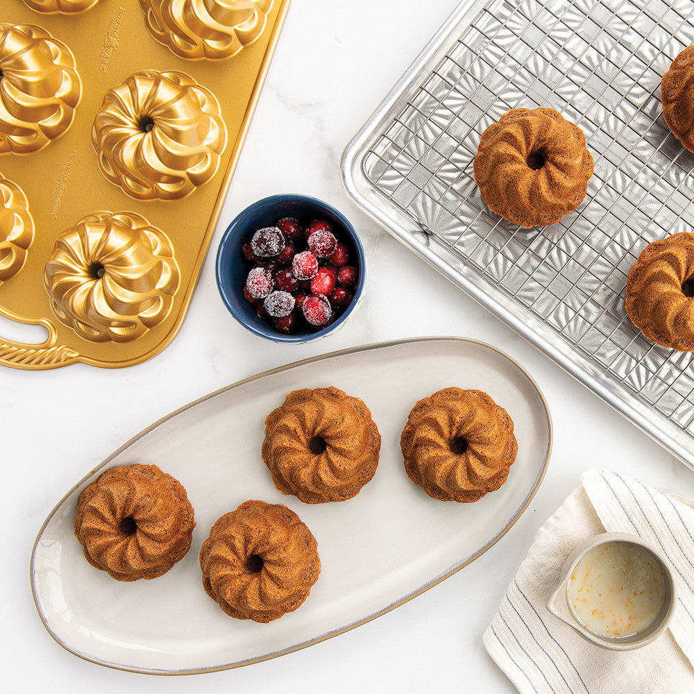 Nordic Ware Pirouette Bundtlette Pan, 6 Cavities