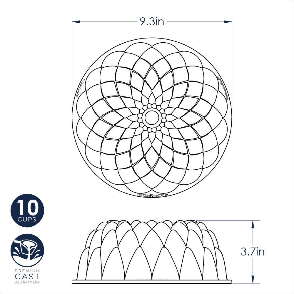 Nordic Ware Kaleidoscope Bundt Pan, 10 Cups