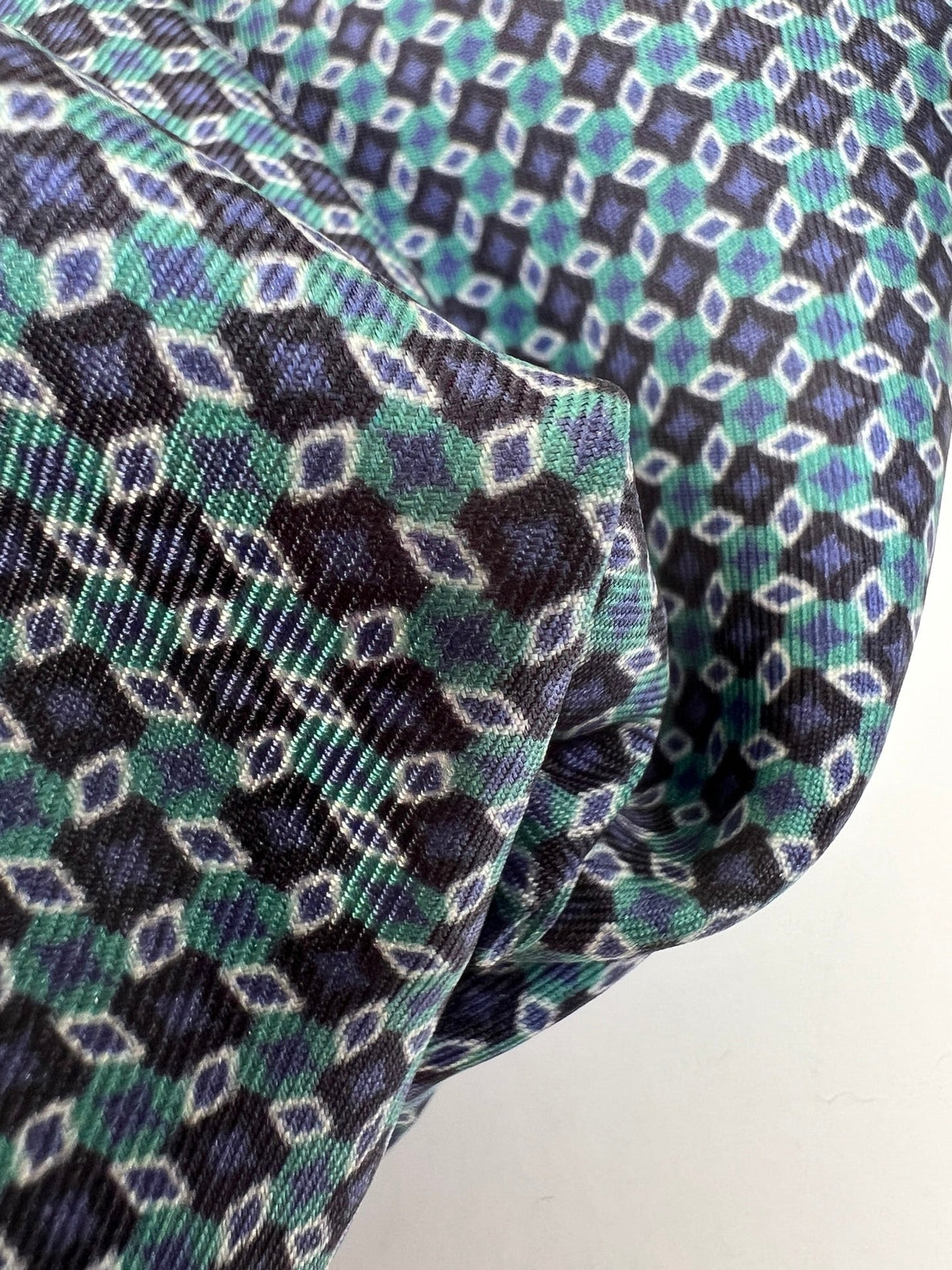 Silk Twill Printed Shades Of Blue