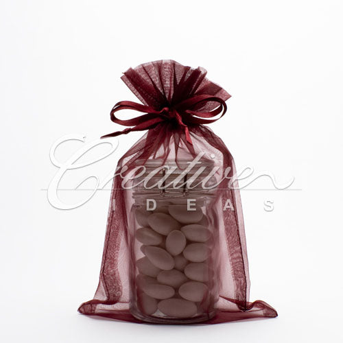 6"X 9" Organza Pouches-Sold By A Dozen Pieces ( 6 Pieces/Inner Pack) (Wine)