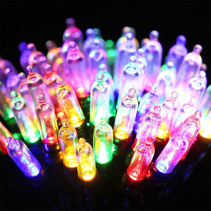 20 Multicolor LED M5 Lights Battery Operated 4" Spacing