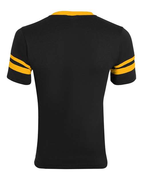 Augusta Sportswear V-Neck Jersey with Striped Sleeves