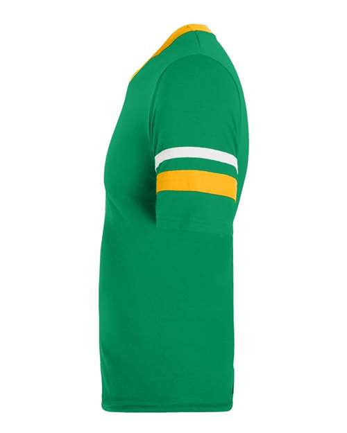 Augusta Sportswear V-Neck Jersey with Striped Sleeves