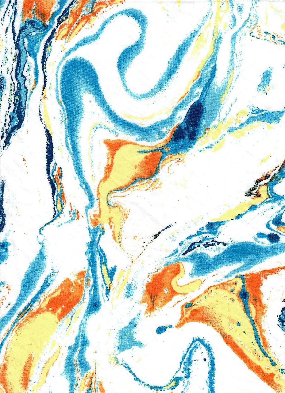 DTY Brushed Marble Print Fabric Soft Lightweight Stretch Knit, 58/60" Wide