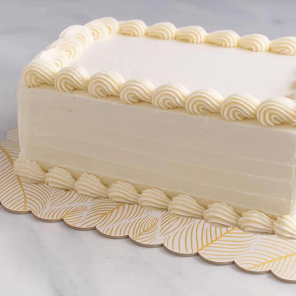 Gold Leaf Print Scalloped Log Cake Board, 11.25" x 6" - Pack of 5