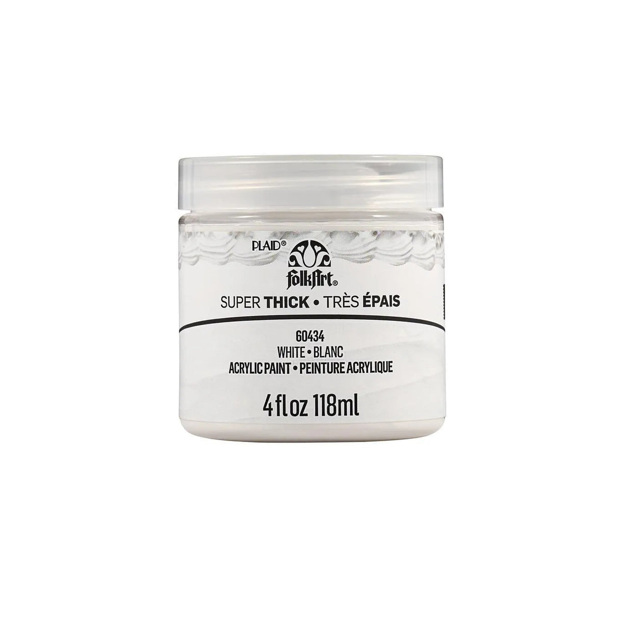 FolkArt Super Thick Acrylic Paint - White (4 oz Bottle)