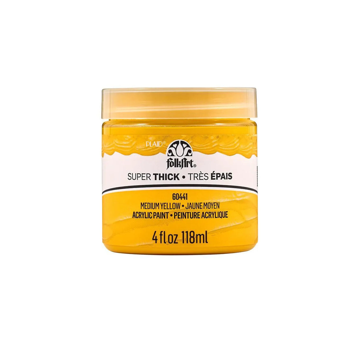 ফোকআর্ট সুপার থিক অ্যাক্রিলিক পেইন্ট - মাঝারি হলুদ (৪ আউন্স বোতল)