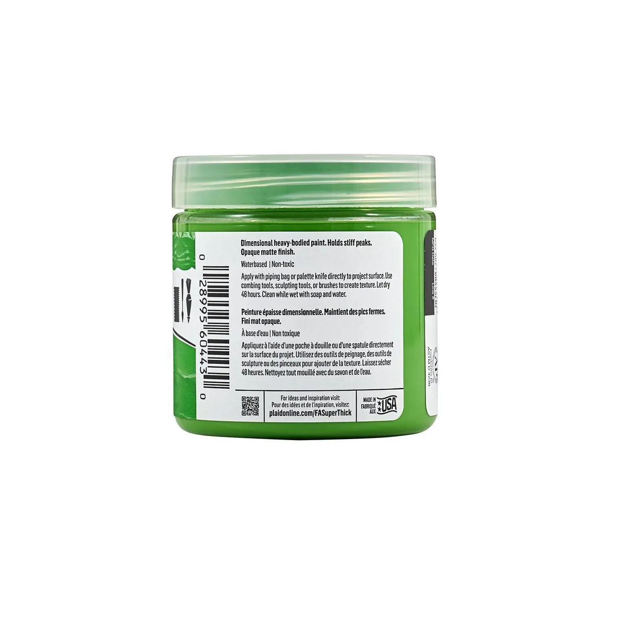FolkArt Super Thick Acrylic Paint - Leafy Green (4 oz Bottle)