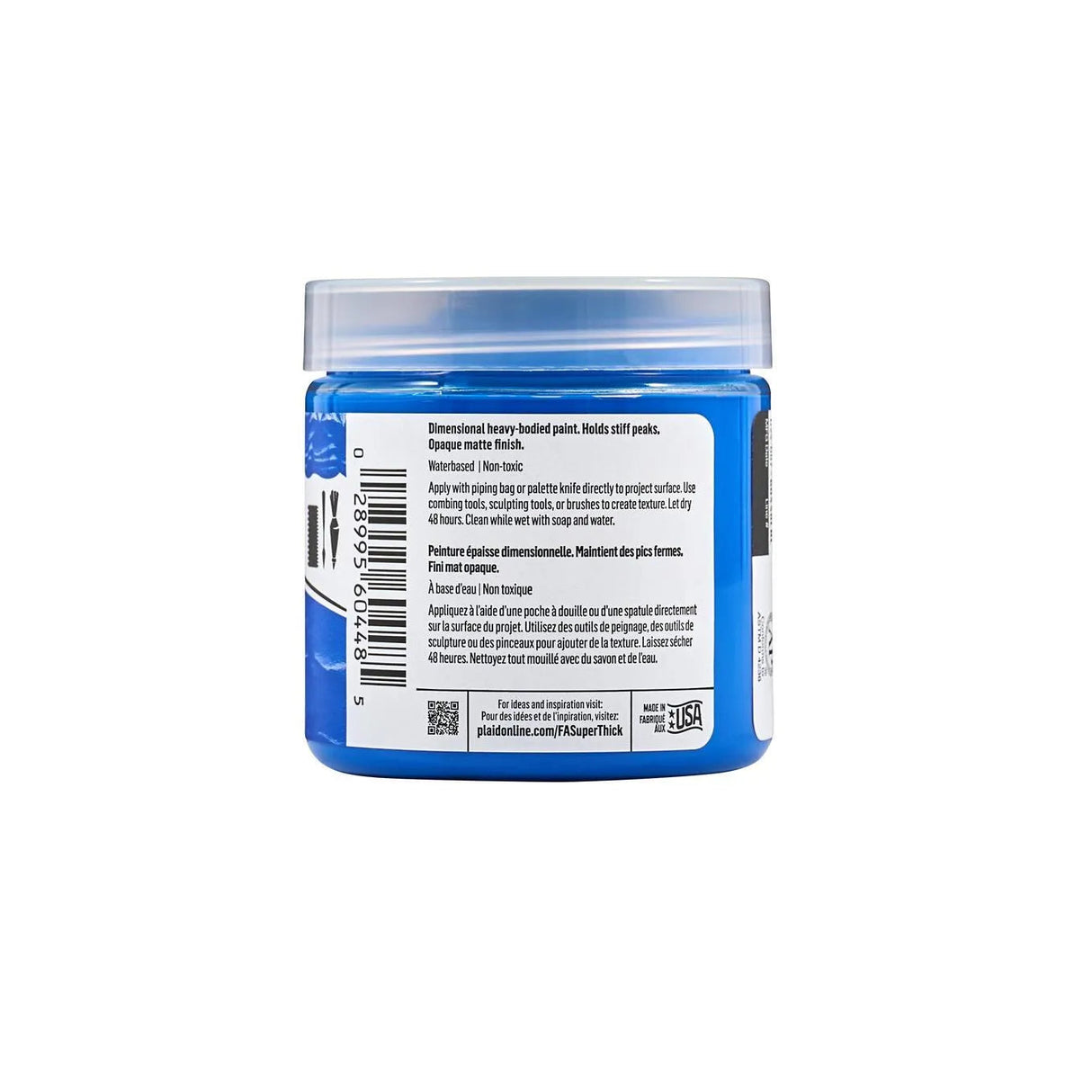 FolkArt Super Thick Acrylic Paint - Deep Blue (4 oz Bottle)