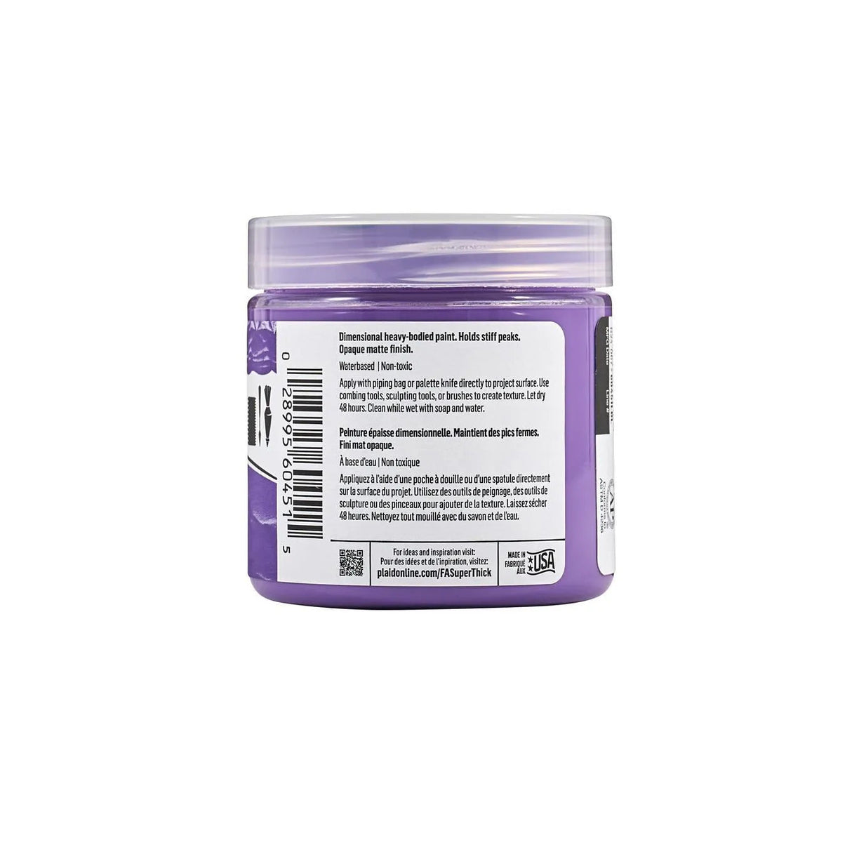 FolkArt Super Thick Acrylic Paint - Purple (4 oz Bottle)