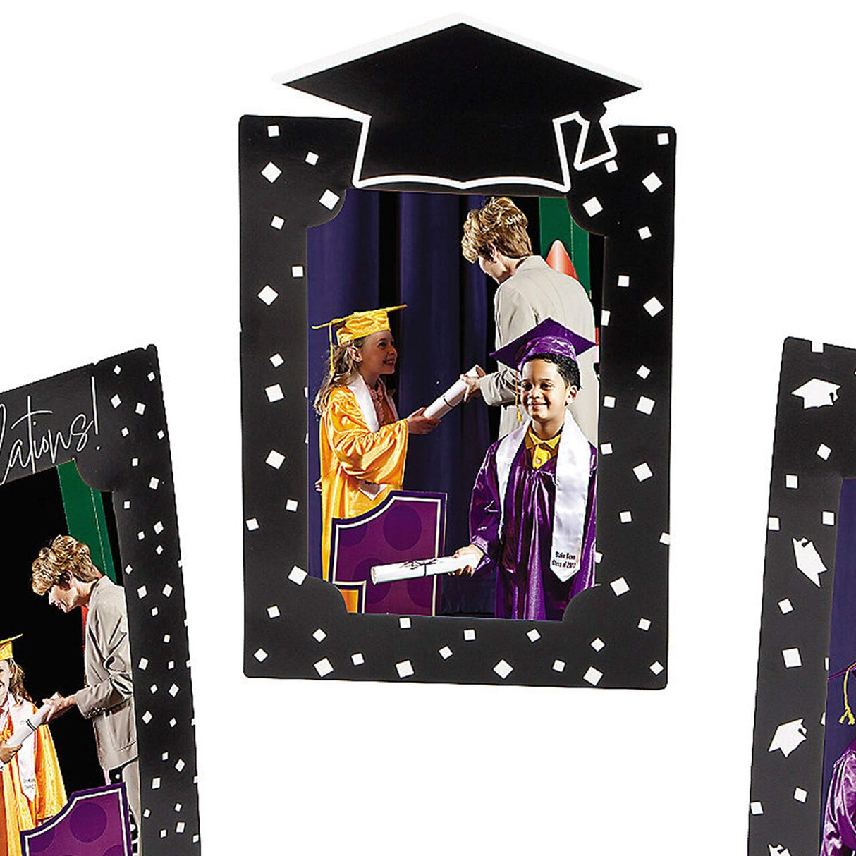 Graduate Photo Frame Centerpieces – 3-Piece Tabletop Set (8"–9.5")