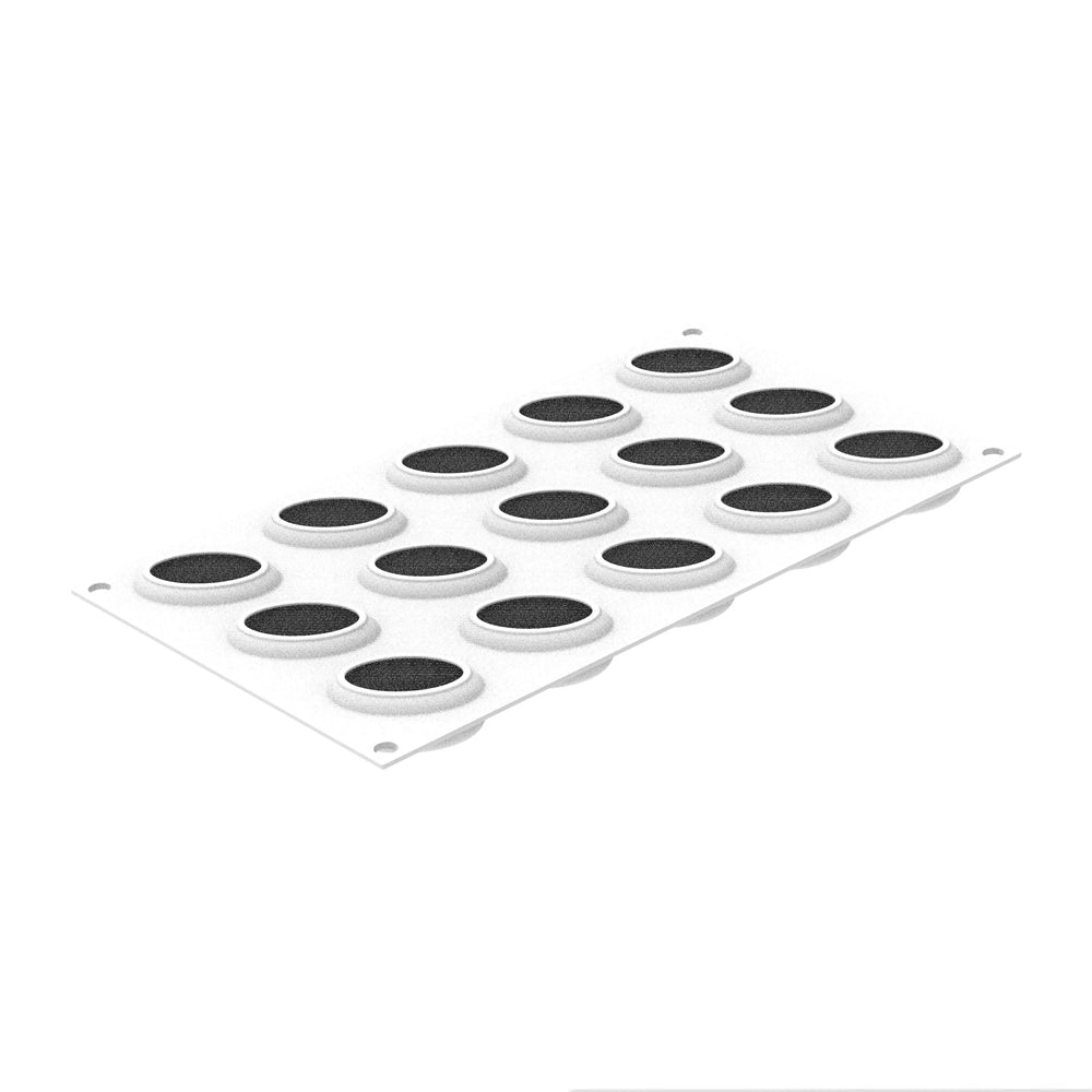 Silikomart OVAL 30 Silicone Mold, 15 Cavities