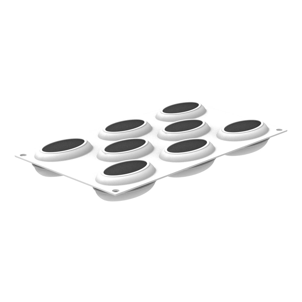 Silikomart OVAL 80 Silicone Mold, 8 Cavities
