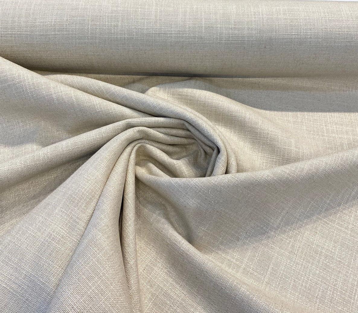 Darwin Linen Toast Viscose Cotton Linen Fabric - Toast Solid, 55" To 56" Width (1 Yard)