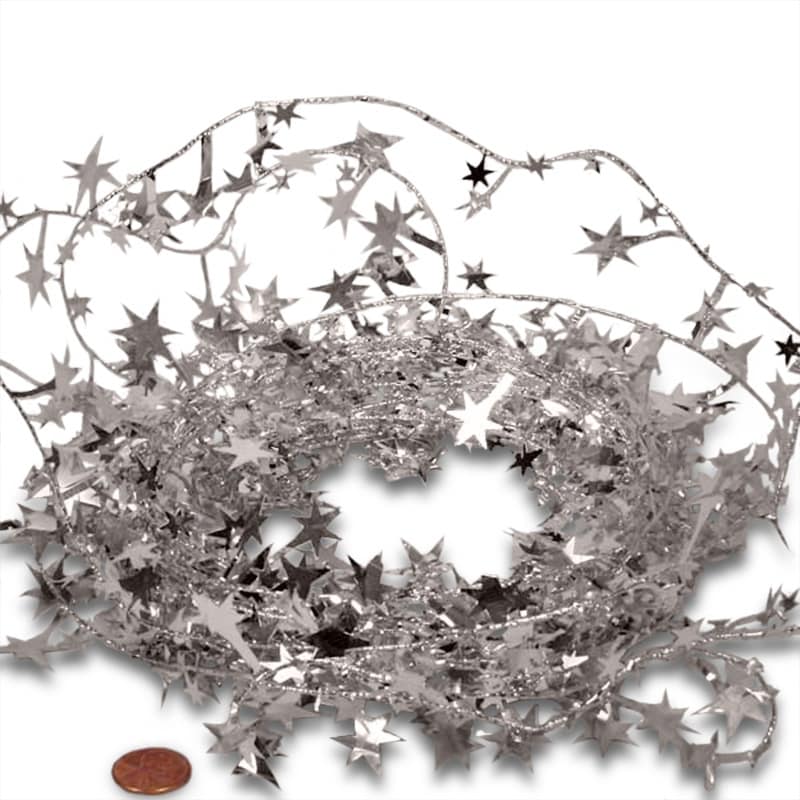 Silver Star Garland – 24.5' (1 Roll)