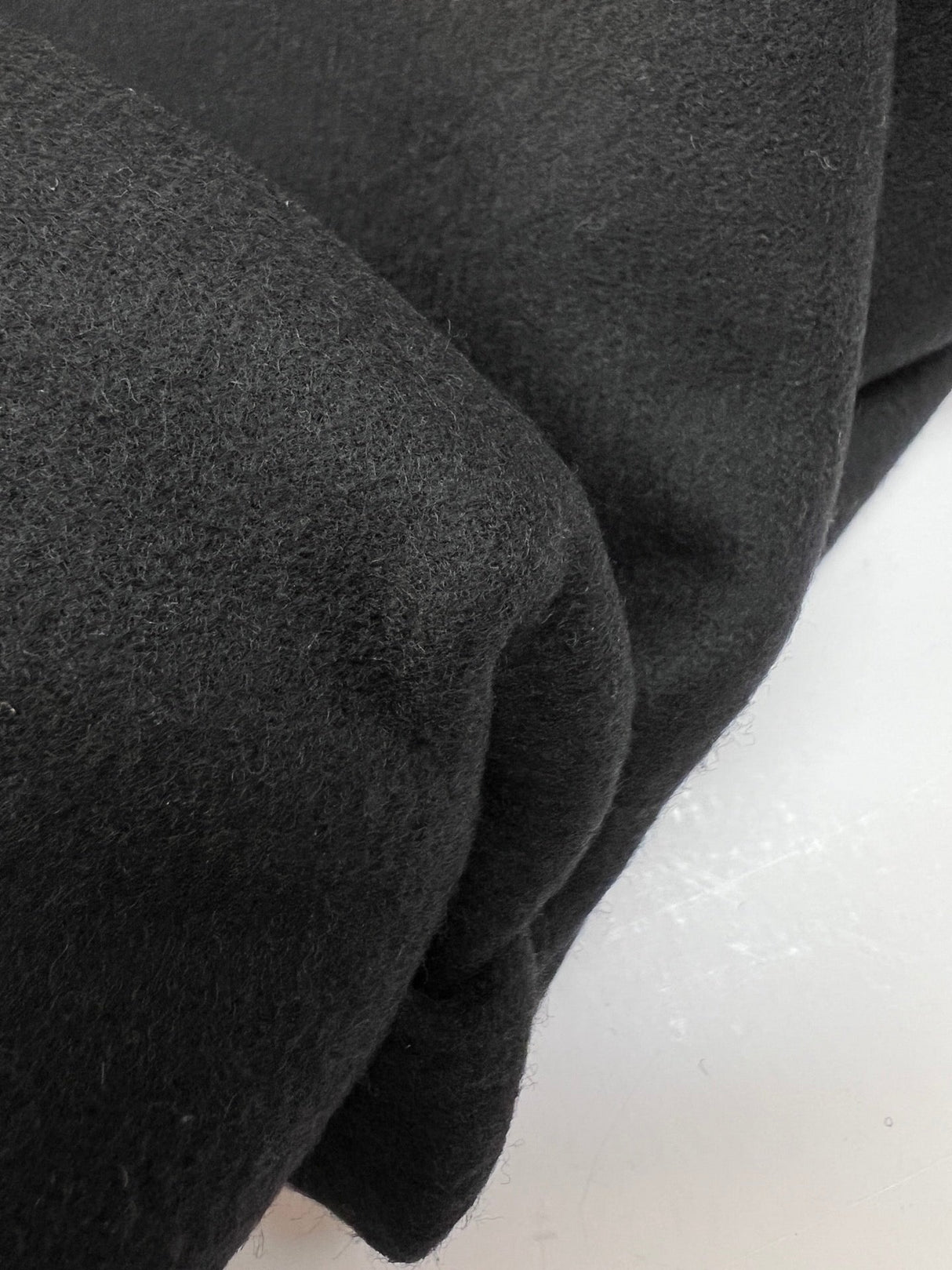Black Bonded Wool Tweed
