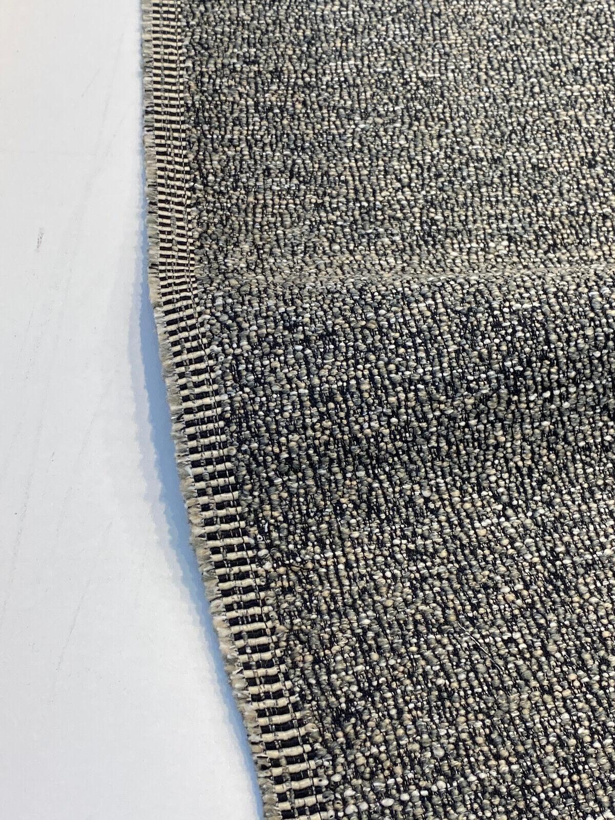Pen Pal Pebble Latex Backed Tweed Chenille Upholstery Fabric - Gray With Beige And Black, 56" Width (1 Yard)