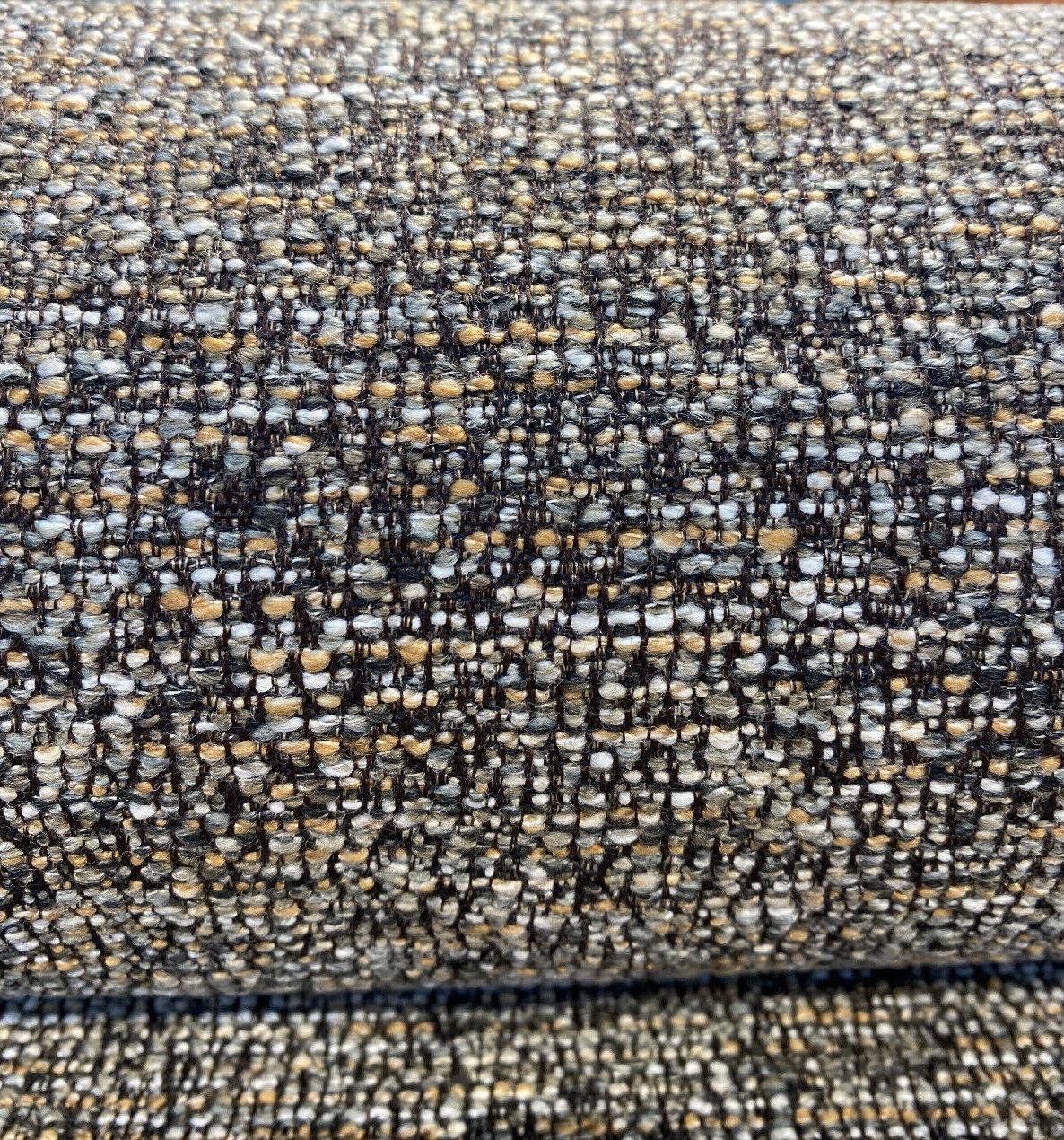 Pen Pal Latex Backed Mocha Tweed Chenille Upholstery Fabric - Mocha With Beige Rust Hints, 56" Width (By The Yard)