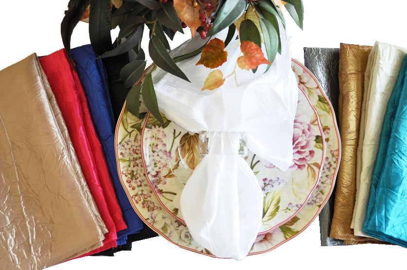 Crushed Taffeta Cloth Dinner Napkin Sample Lot