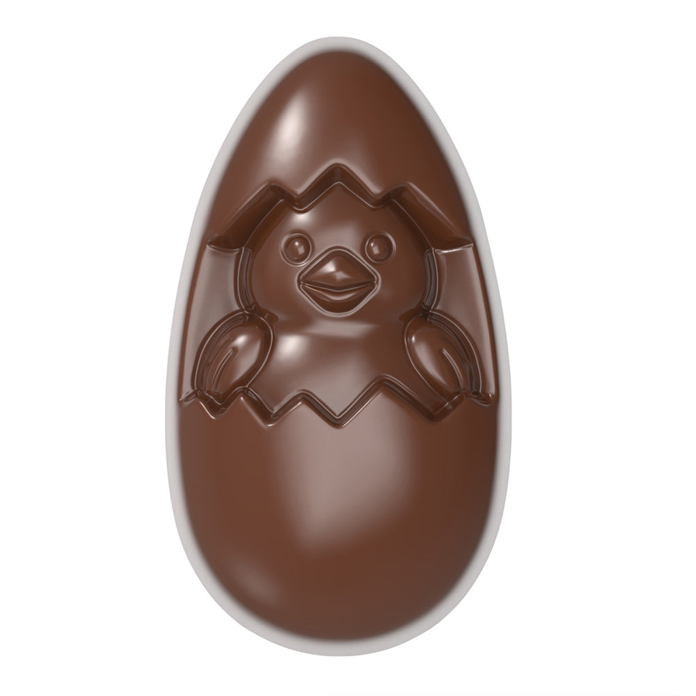 Chocolate World Chick In Egg Polycarbonate Chocolate Mold, 12 Cavities