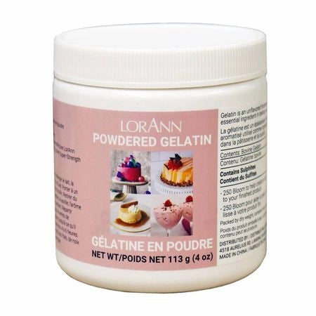 GELATIN unflavored powder, 250 BLOOM 4oz Jar