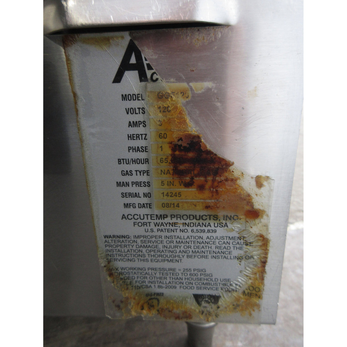 AccuTemp GGF1201A3650-T1 36" x 24" Countertop Natural Gas Griddle, Used Excellent Condition