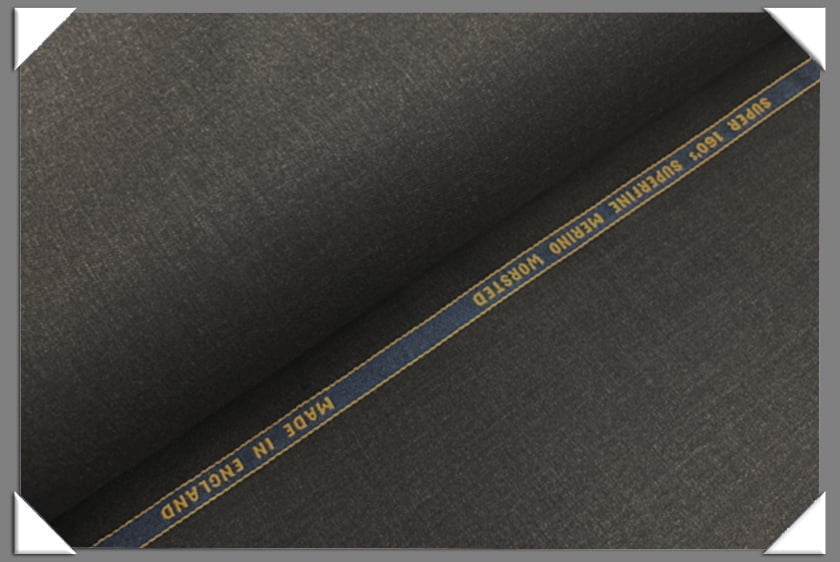 Super 160S Wool Fabric - Dark Grey, 58/60" Width
